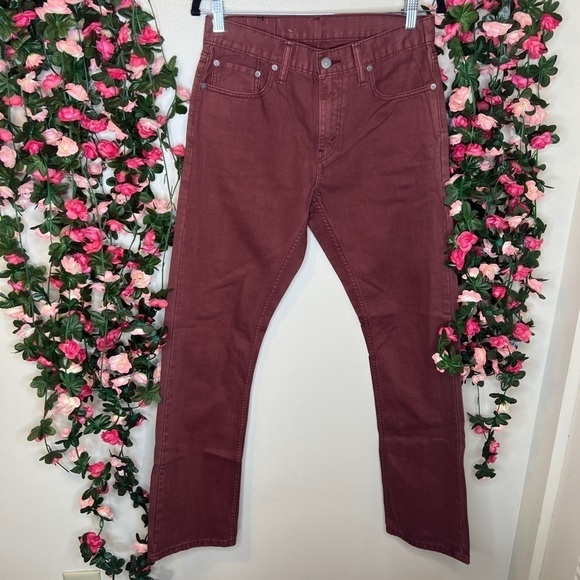 Levi's Other - Levi’s Maroon 514 Straight Leg Jeans Men’s Casual NWT 29x32 0296 Red